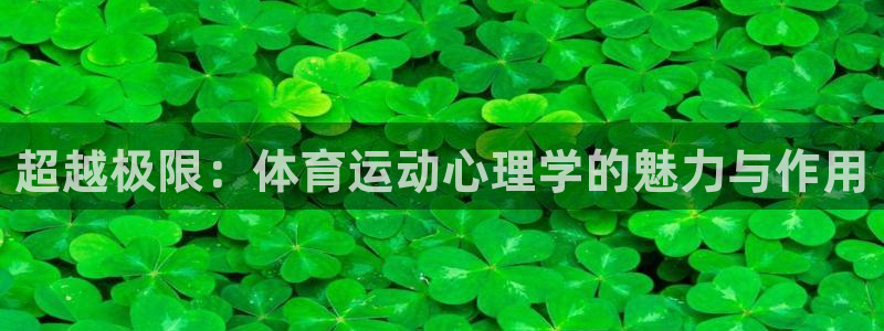 JJB竞技宝官网下载娱乐：超越极限：体育运动心理学的魅力与作